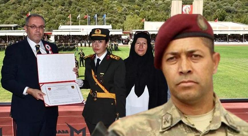 15 Temmuz şehidi Ömer Halisdemirin kızı teğmen oldu