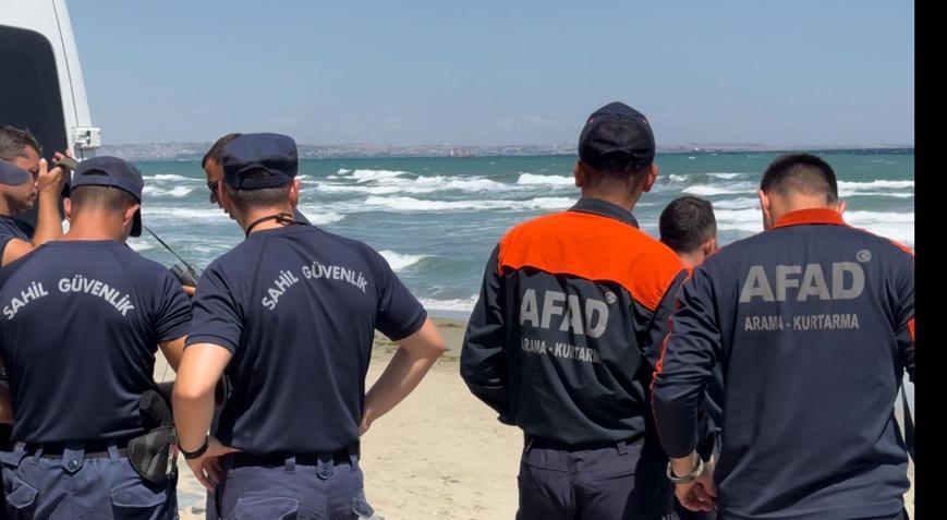 Tekirdağda denizde kaybolan genci arama çalışmaları sürüyor