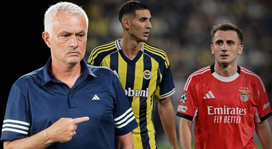 Kerem Aktürkoğlu, Fenerbahçe maçına damga vurdu Jose Mourinhonun yanına gitti