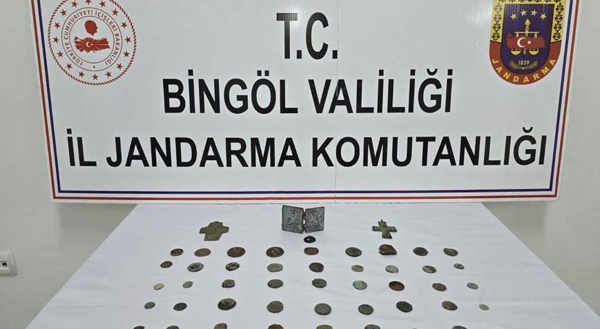 Bingölde 58 parça tarihi eser ele geçirildi