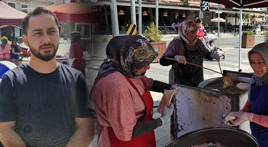 Bitmeyen depremlere karşı halk şehrin merkezinde lokma döktürdü