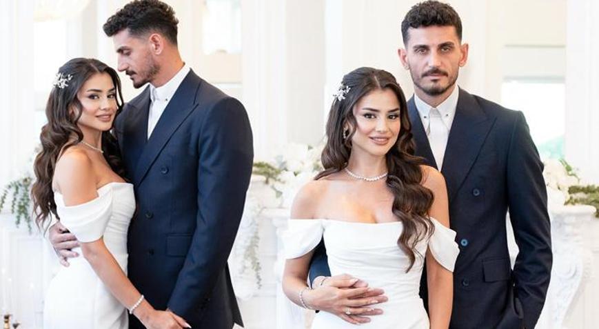 Hazal Çağlar ve Samet Akaydın çiftinden romantik paylaşım Seninle 1 yıl