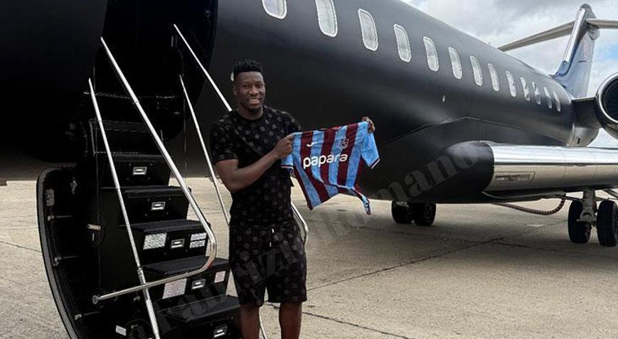 Andre Onana, Trabzonspor için Türkiyeye geldi