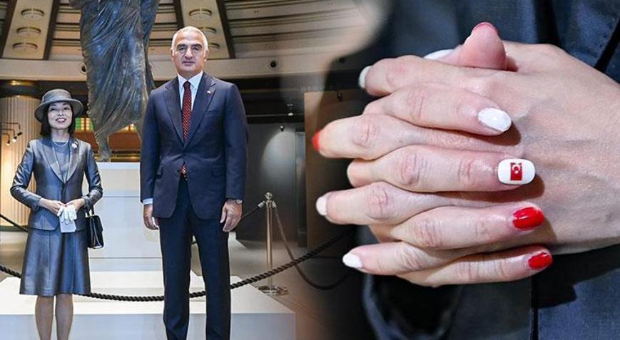 Japon Prensesin tırnağındaki Türk bayrağı: Kültürel dostluğun ince detayı