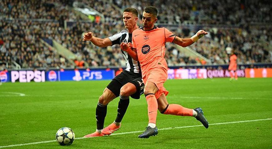 Şampiyonlar Liginde Newcastle United direndi, Barcelona kazandı