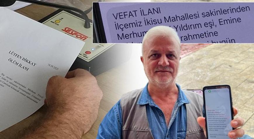 Anons kalktı, ölüm haberleri artık SMS ile gelecek Uygulama bir ilçede başladı