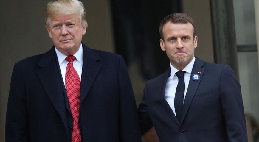 ABD Başkanı Trump Macron ile bir araya geldi Bırakın Ukrayna topraklarını geri alsın
