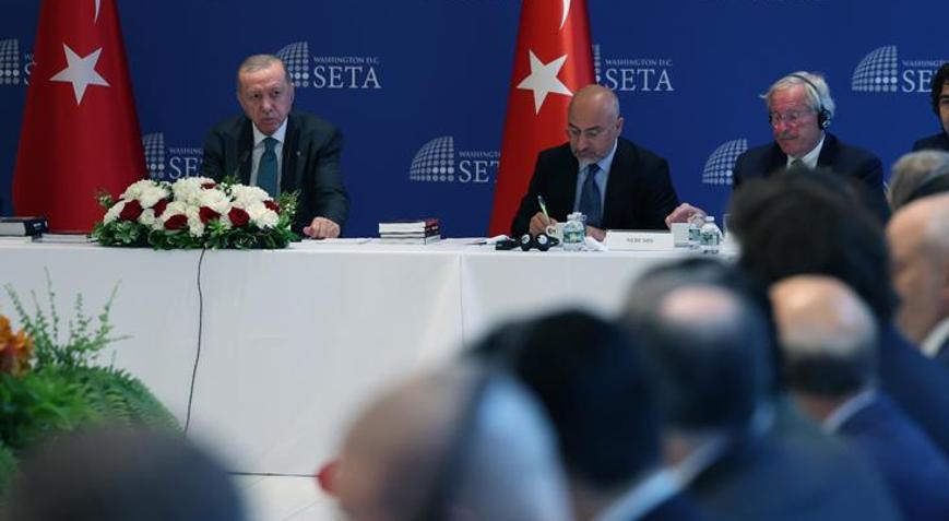 Erdoğan, ABDli düşünce kuruluşu temsilcileriyle bir araya geldi