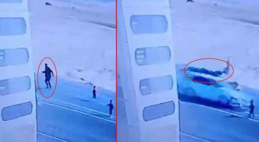 Korkunç olay Yola çıkan çocukları kurtarmak isterken canından oldu