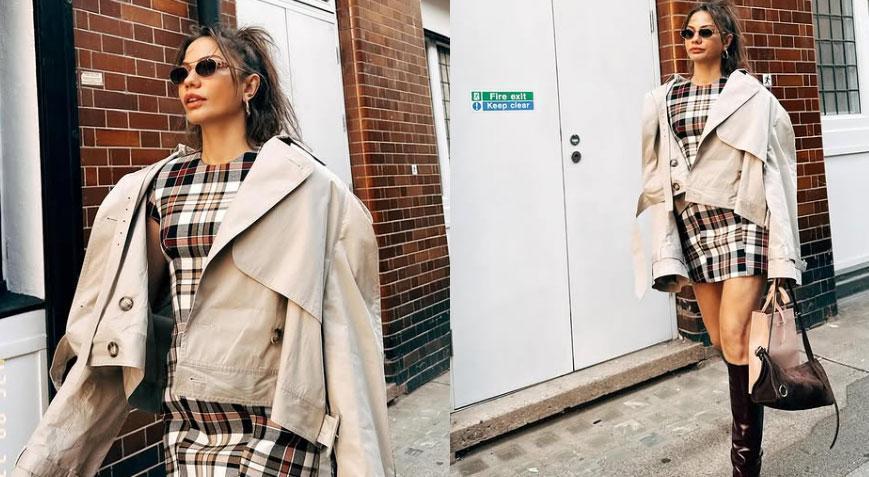 Demet Özdemirden Londra havası Tarzına beğeni yağdı