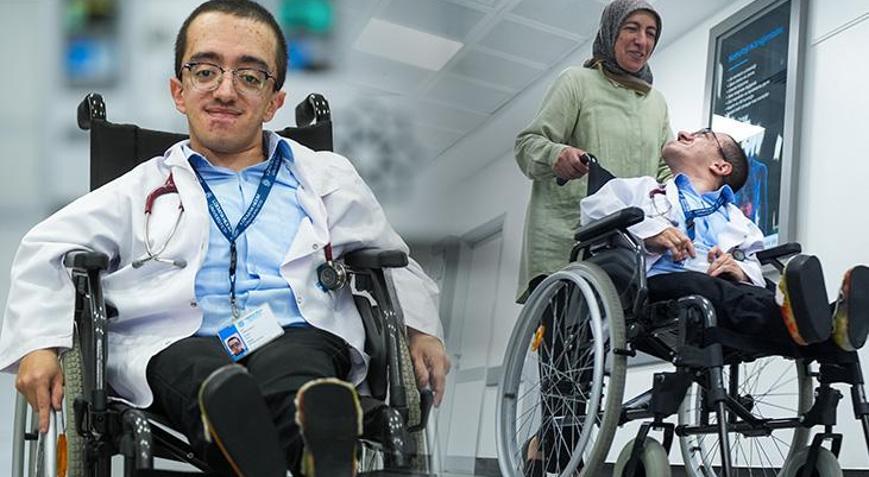Bir annenin inancı: Cam kemik hastalığıyla büyüyen Hamza doktor oldu