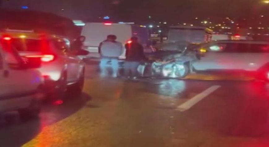 TEMde 17 araç birbirine girdi