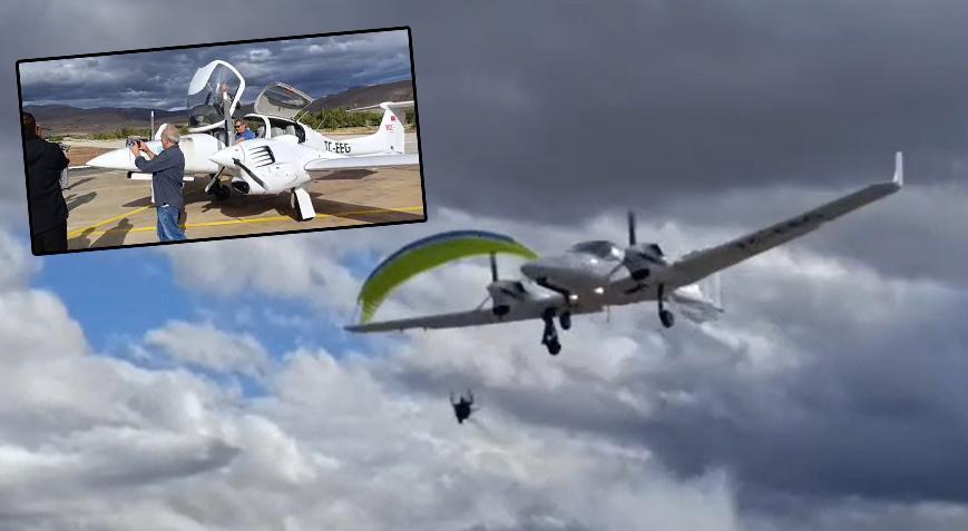 Sivasta Nuri Demirağın doğduğu ilçeye 84 yıl sonra ilk uçak indi