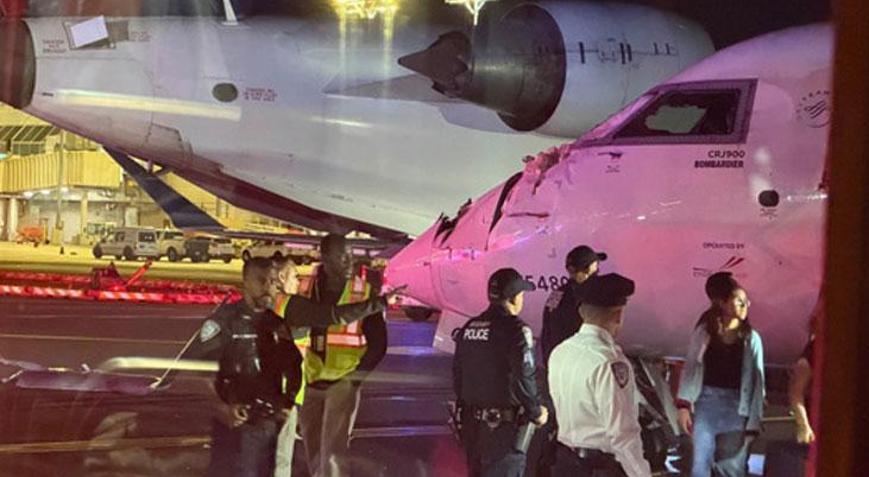 ABD’de LaGuardia Havalimanında iki yolcu uçağı çarpıştı