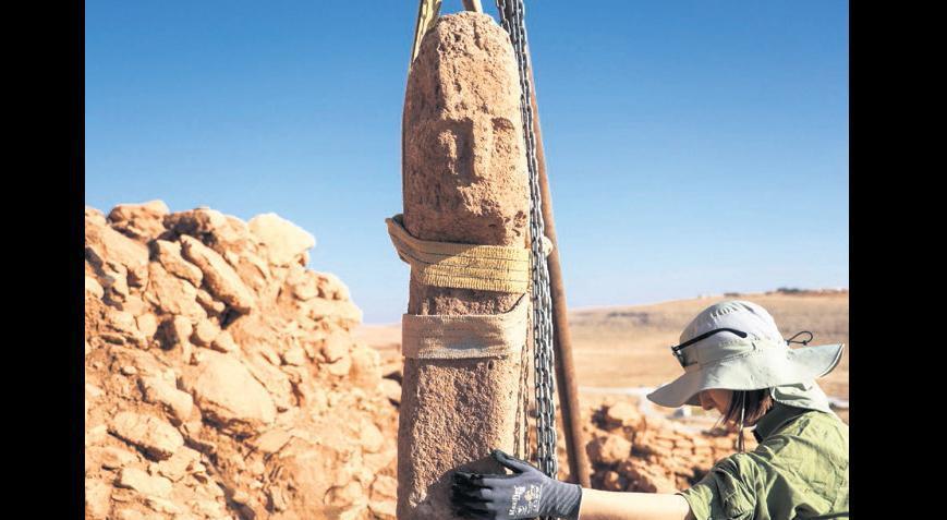 Karahantepe’nin insan yüzlü taşı