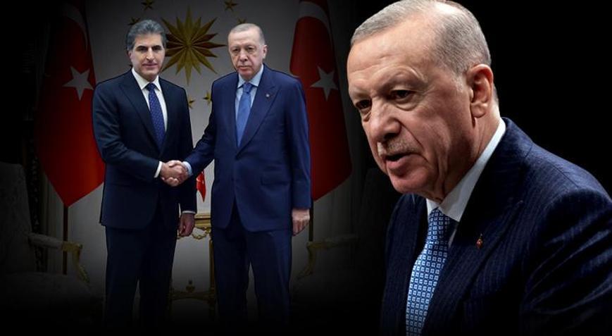 Erdoğan Nerçirvan Barzaniyi kabul etti Terörsüz Türkiye için kararlılık vurgusu