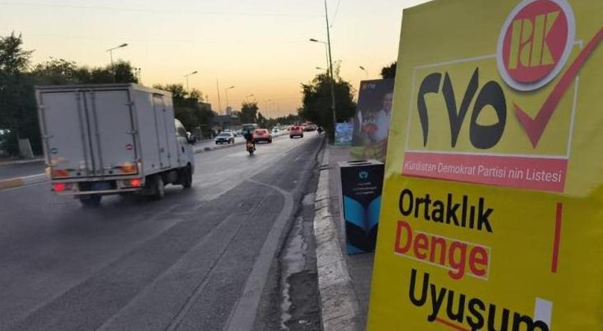 Barzani’nin partisi seçim kampanyasında ilk kez Türkçe afiş kullandı