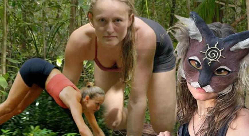 Kilo verdiren dört ayak yöntemi Hayvan maskesi ve kuyruk takıp dağa tırmanıyor