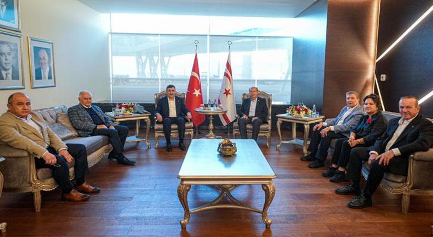 Cumhurbaşkanı Yardımcısı Yılmaz, KKTC Cumhurbaşkanı Tatar ile görüştü