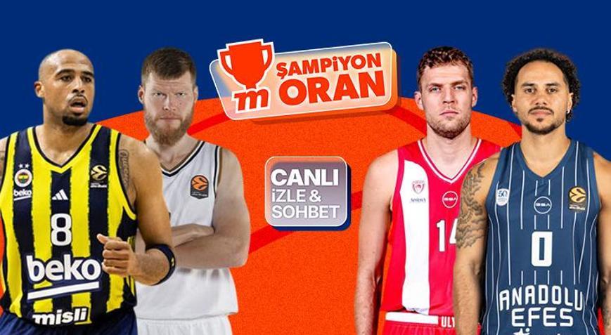 Fenerbahçe ve Anadolu Efes, EuroLeague sahnesinde Maçların heyecanı canlı yayın, canlı sohbet ve Şampiyon Oranlar ile Mislide