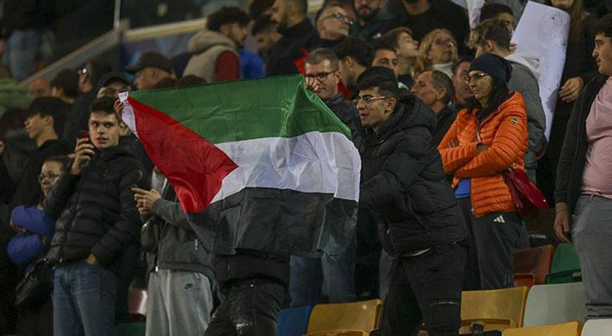 İtalya-İsrail maçı öncesinde İsraile protesto