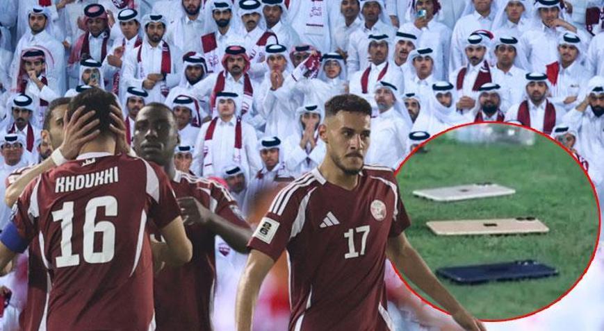 Katardaki olaylı maçta sahaya telefon ve araba anahtarı attılar