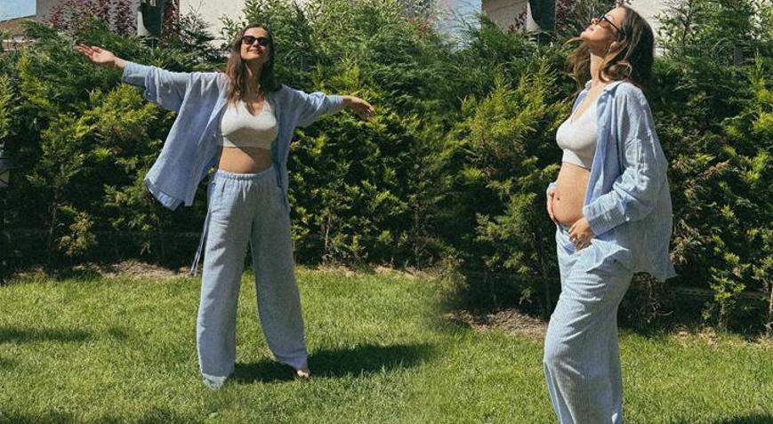 Anneliğin tadını çıkarıyor İrem Helvacıoğlundan doğum sonrası ilk kare