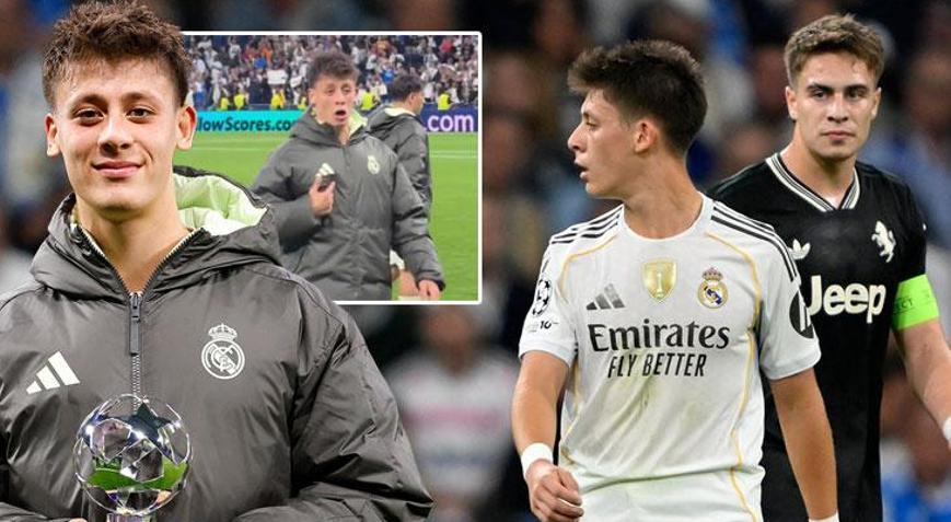 Şampiyonlar Ligine Arda Güler damgası Maçın en iyisi seçildi, şaşkınlığını gizleyemedi