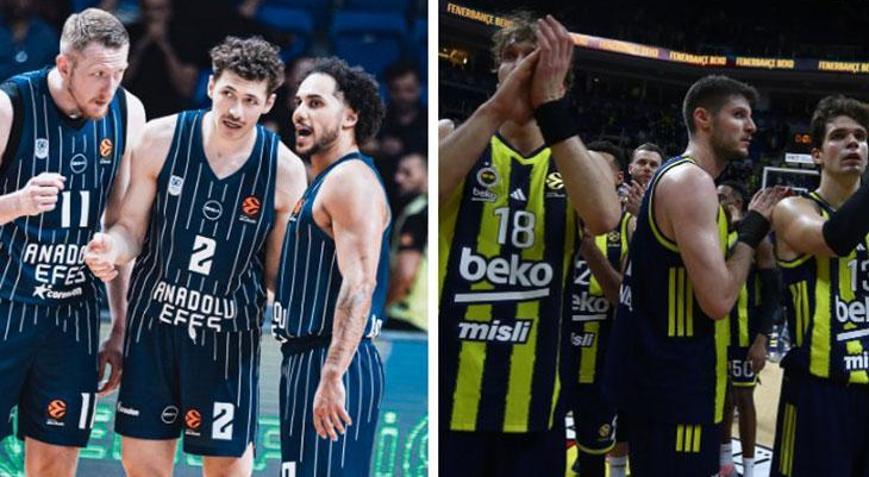 EuroLeaguede Türk derbisi Anadolu Efes ile Fenerbahçe Beko karşı karşıya