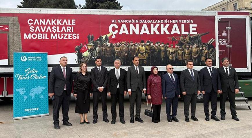 Mobil müze Azerbaycandaydı Çanakkale ruhu sınırları aşıyor