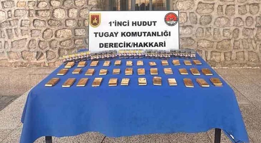 MSB duyurdu Hakkari hudut hattında 36 kilo altın ele geçirildi