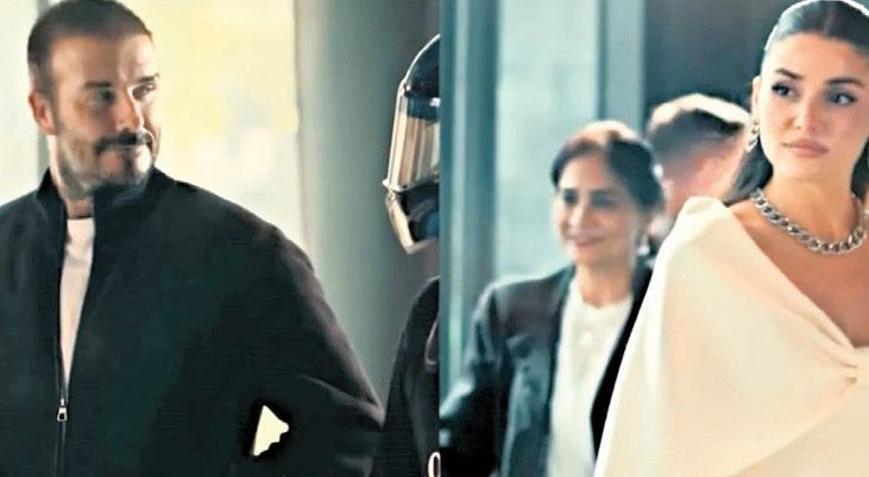 Beckham ile havalimanında buluştu