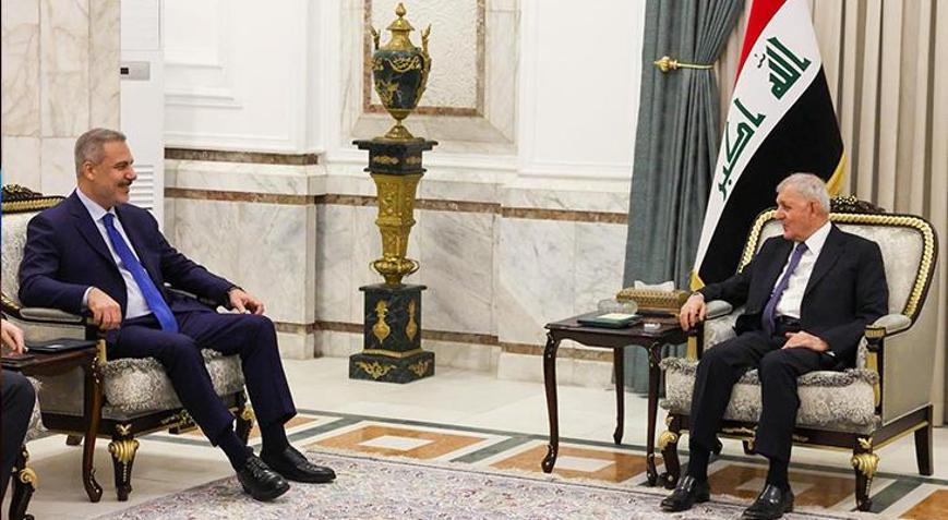 Dışişleri Bakanı Hakan Fidan, Irak Cumhurbaşkanı ile bir araya geldi ...
