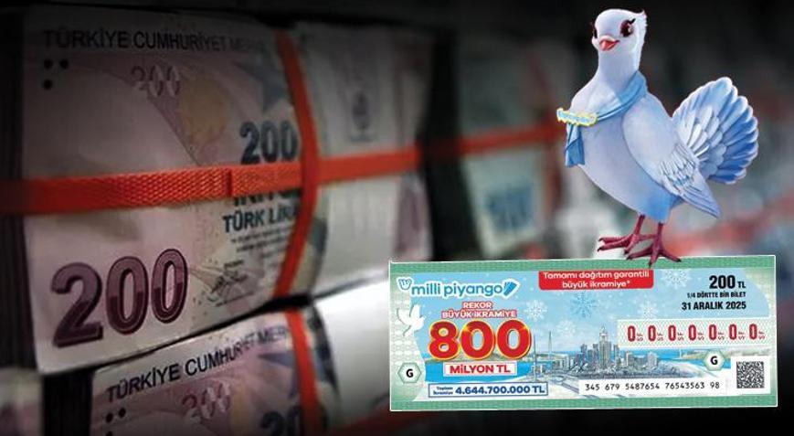 Yılbaşı çekilişinde rekor ikramiye 800 milyon TL