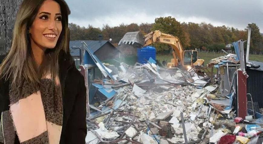 Çatalca’da Sinem Çeşim’in öldürüldüğü villa yıkıldı Katil 7 aydır firari