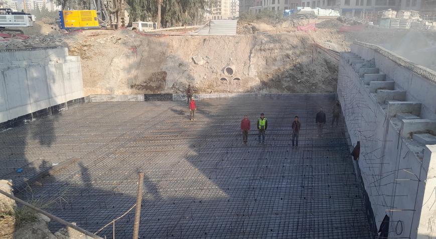 Şantiyede Ataya saygı