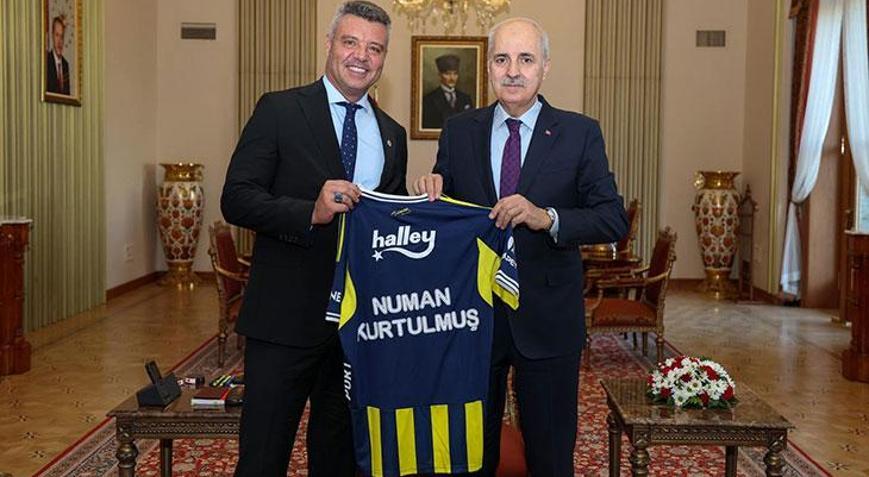 Fenerbahçe Başkanı Saran, TBMM Başkanı Kurtulmuşu ziyaret etti