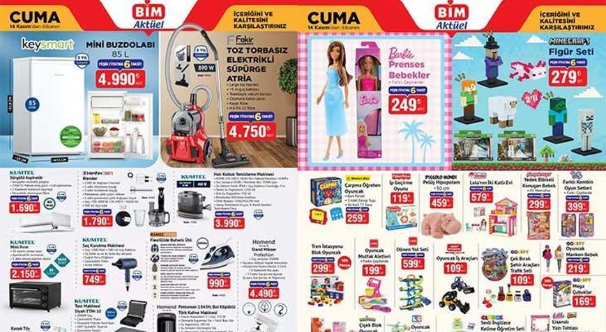 KASIM AYI BİM AKTÜEL İNDİRİMLERİ (14 KASIM) BİM 14 Kasım Cuma aktüel kataloğunda hangi ürünler satışta olacak Toz Torbasız Süpürge, Blender, Halı ve Koltuk Temizleme Makinesi...