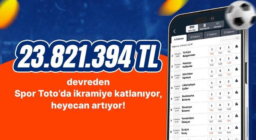 Tamı tamına 23.821.394 TL devreden Spor Toto’da ikramiye katlanıyor, heyecan artıyor İşte devirden sonra beklenen büyük ikramiye…
