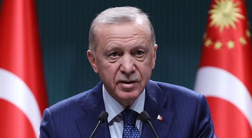 Cumhurbaşkanı Erdoğandan şehit ailelerine başsağlığı mesajı