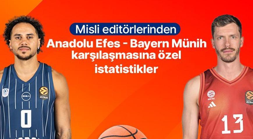 Misli editörlerinden Anadolu Efes - Bayern Münih karşılaşmasına özel istatistikler