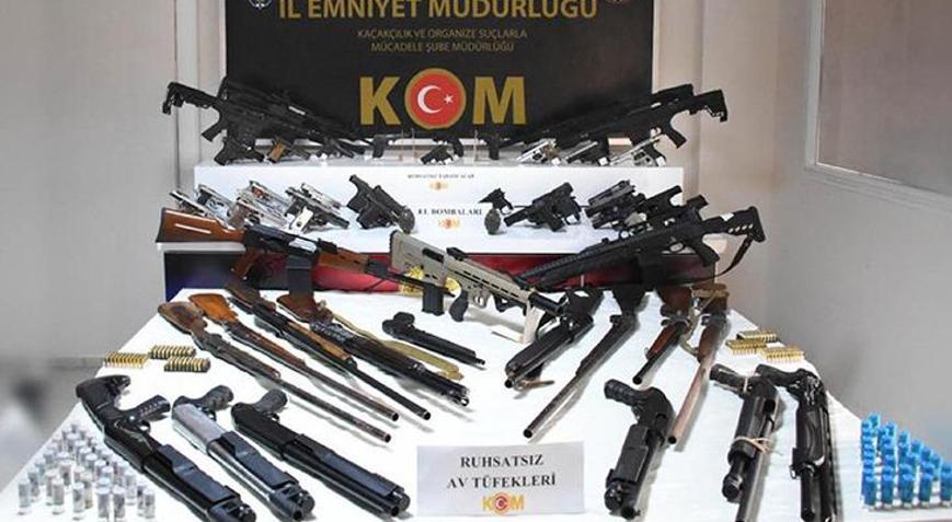 Erzincan merkezli 35 ilde kaçak silah operasyonu 9 kişi tutuklandı