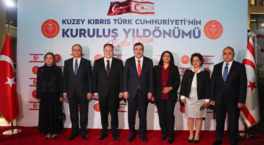 Cumhurbaşkanı Yardımcısı Yılmaz, KKTC Cumhuriyet Meclisinde düzenlenen resepsiyona katıldı