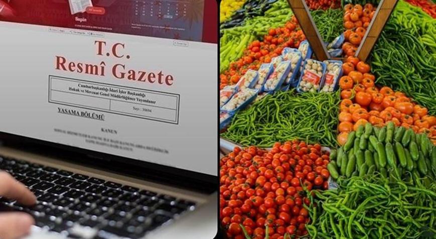 Gıdalarda pestisit kalıntılarının maksimum limitlerine ilişkin esaslar düzenlendi