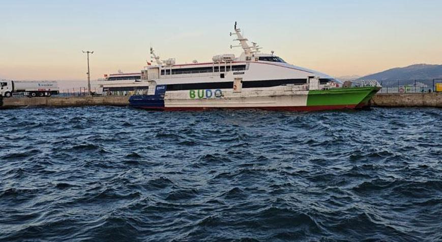 BUDO seferlerine fırtına engeli Bazı seferler şiddetli rüzgar nedeniyle iptal edildi