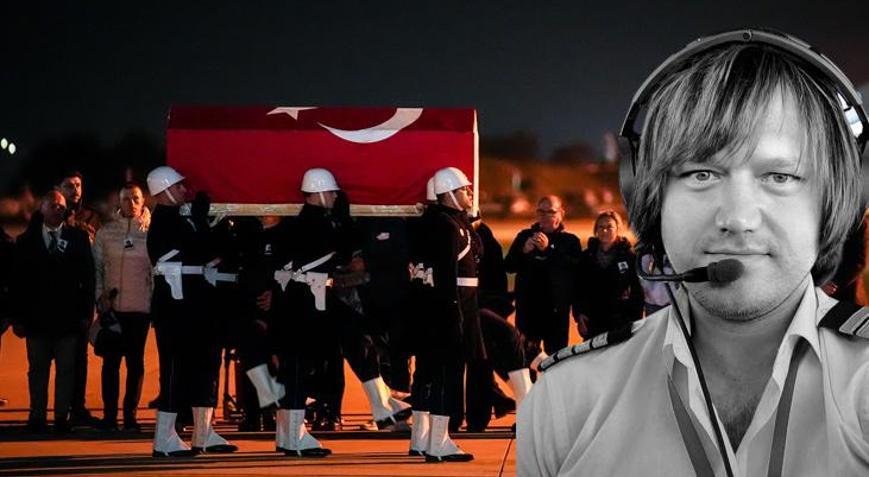 Hırvatistandaki uçak kazasında şehit olan Pilot Hasan Baharın naaşı İstanbula getirildi