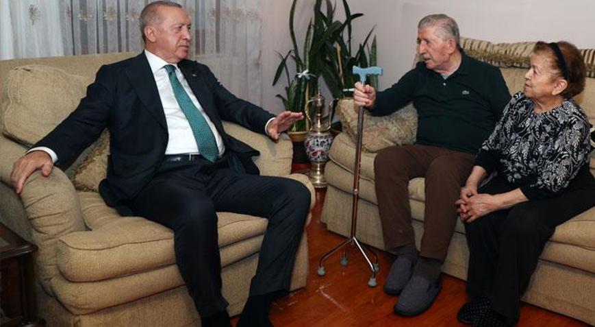 Erdoğandan eski TBMM Başkanı Köksal Toptana ziyaret