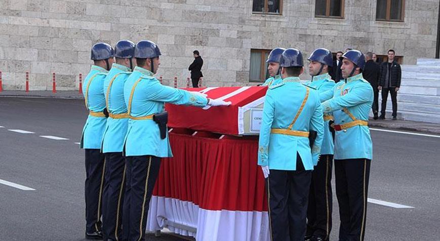 Vefat eden eski milletvekili için TBMMde tören