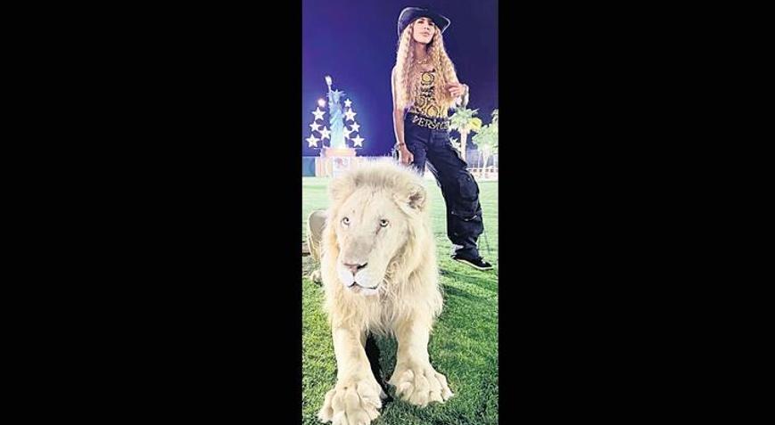 Tasmayla aslan gezdirdi