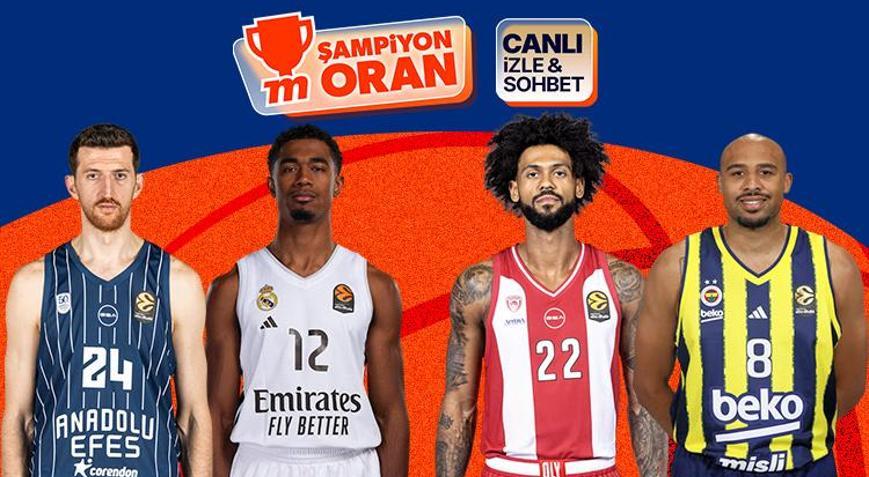 Fenerbahçe ve Anadolu Efes, EuroLeague sahnesinde Maçların heyecanı canlı yayın, canlı sohbet ve Şampiyon Oranlar ile Mislide